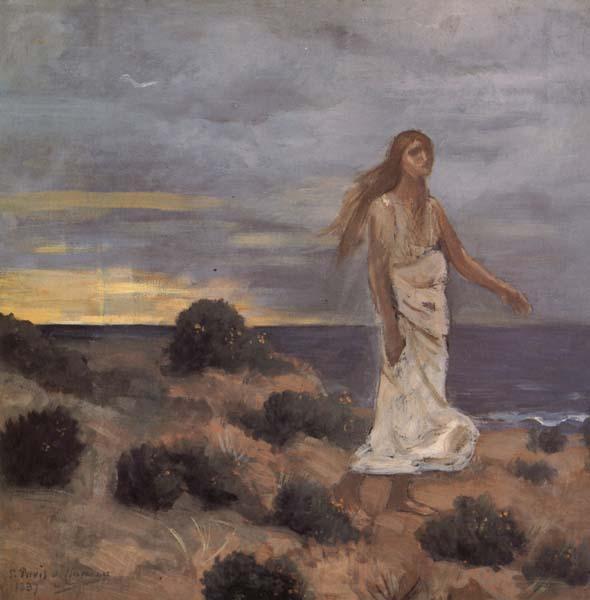 Pierre Puvis de Chavannes Mad Woman at the Edge of the Sea